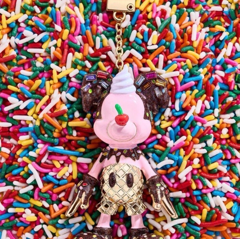 Baublebar disney bag charm/keychain Mickey mouse sundae ice cream bling